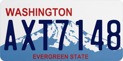 WA license plate AXT7148