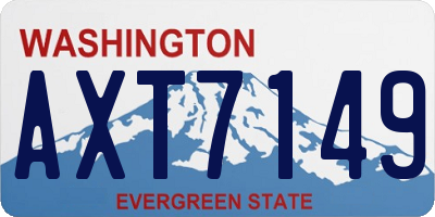 WA license plate AXT7149