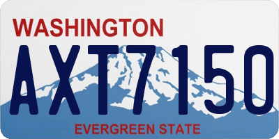 WA license plate AXT7150
