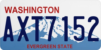 WA license plate AXT7152