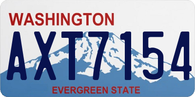 WA license plate AXT7154