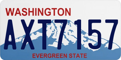 WA license plate AXT7157
