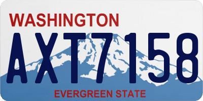 WA license plate AXT7158