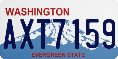WA license plate AXT7159