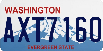 WA license plate AXT7160