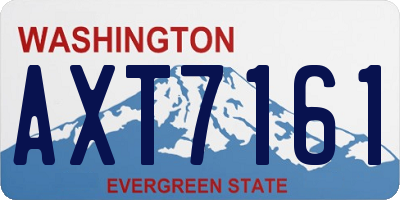 WA license plate AXT7161