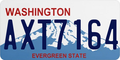 WA license plate AXT7164