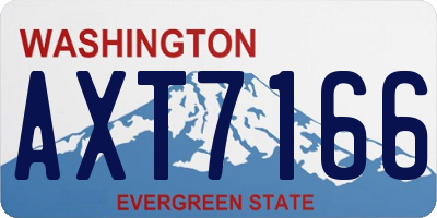 WA license plate AXT7166