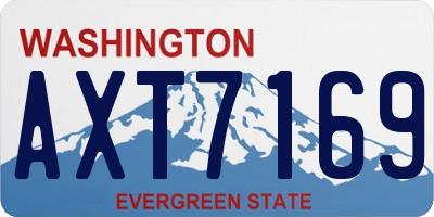 WA license plate AXT7169