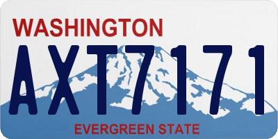 WA license plate AXT7171