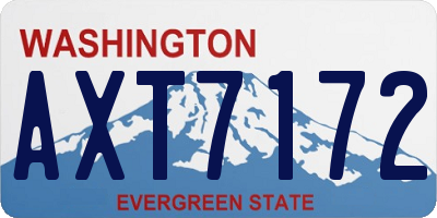 WA license plate AXT7172