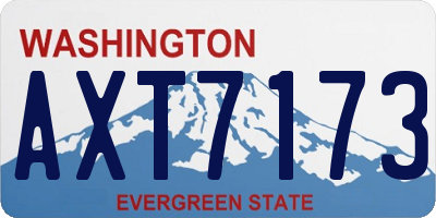 WA license plate AXT7173