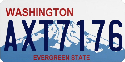 WA license plate AXT7176