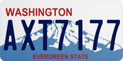 WA license plate AXT7177