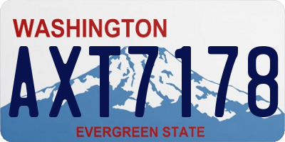 WA license plate AXT7178