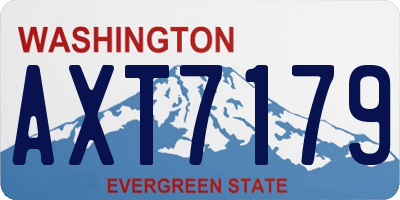 WA license plate AXT7179
