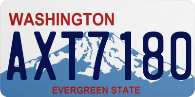 WA license plate AXT7180