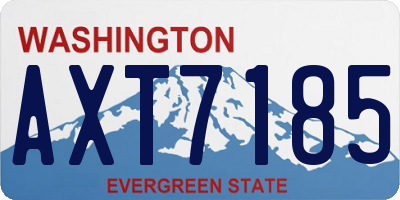 WA license plate AXT7185