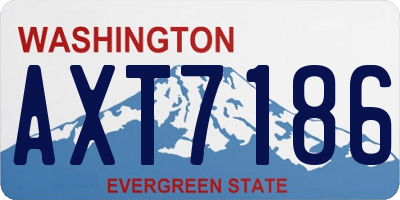 WA license plate AXT7186