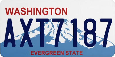 WA license plate AXT7187