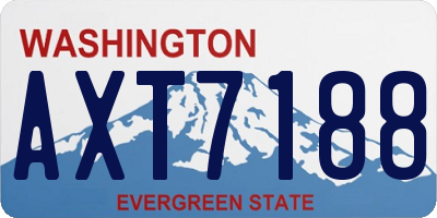 WA license plate AXT7188
