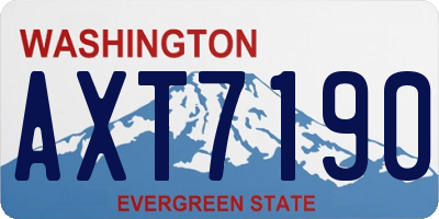 WA license plate AXT7190