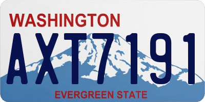 WA license plate AXT7191