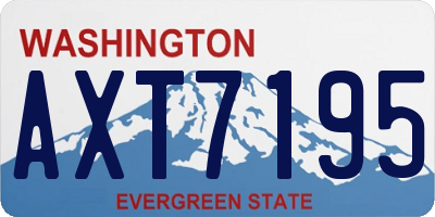 WA license plate AXT7195