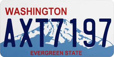 WA license plate AXT7197