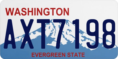 WA license plate AXT7198