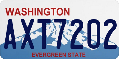 WA license plate AXT7202