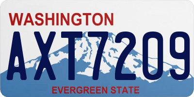 WA license plate AXT7209