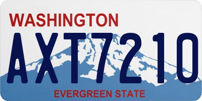 WA license plate AXT7210