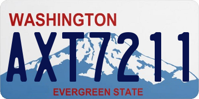 WA license plate AXT7211