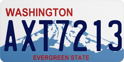 WA license plate AXT7213