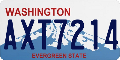 WA license plate AXT7214