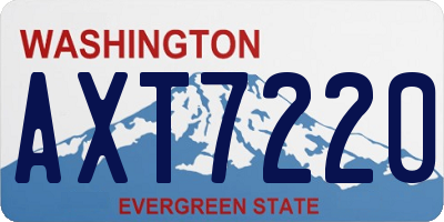 WA license plate AXT7220