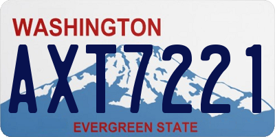 WA license plate AXT7221