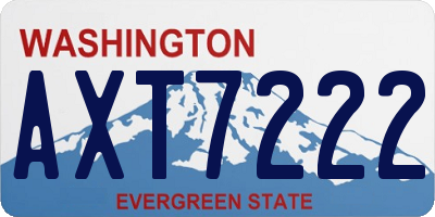 WA license plate AXT7222