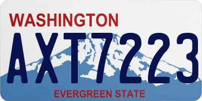 WA license plate AXT7223