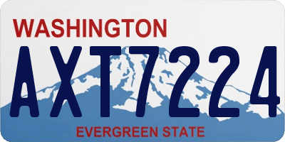 WA license plate AXT7224