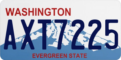 WA license plate AXT7225