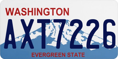 WA license plate AXT7226