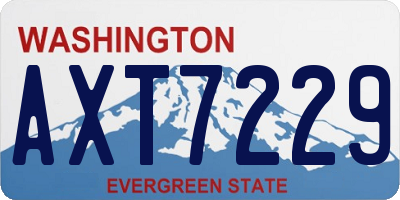 WA license plate AXT7229