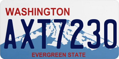 WA license plate AXT7230