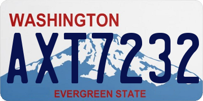 WA license plate AXT7232