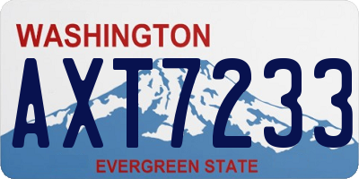 WA license plate AXT7233