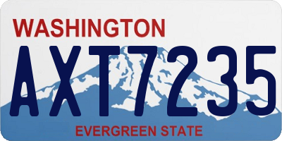 WA license plate AXT7235