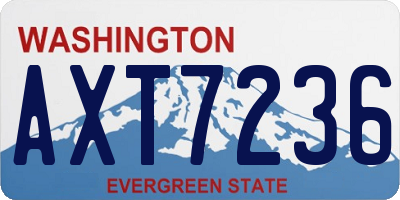 WA license plate AXT7236