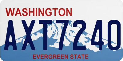 WA license plate AXT7240